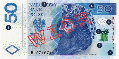 50 Złotych polskich na Dolary amerykańskie .